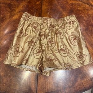 Moschino Metallic Gold High Waist Shorts